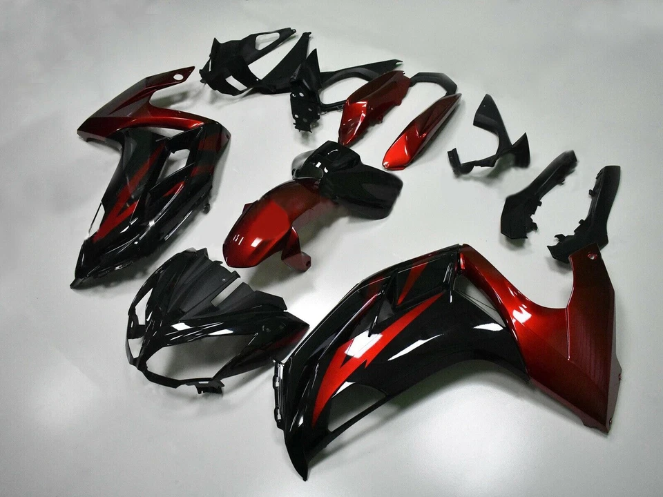 Injection Fairing Kit Plastic For Kawasaki Ninja 650 EX650 2012-2016 Red Black. - Image 2 of 4