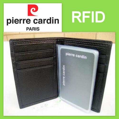 Pierre Cardin Men's Genuine RFID Secure Wallet Italian Leather Card Holder Black - Picture 1 of 10