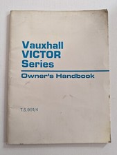 VAUXHALL VICTOR SERIES SUPER SALOON ESTATE SL TS991/4 1971 OWNERS HANDBOOK VGC