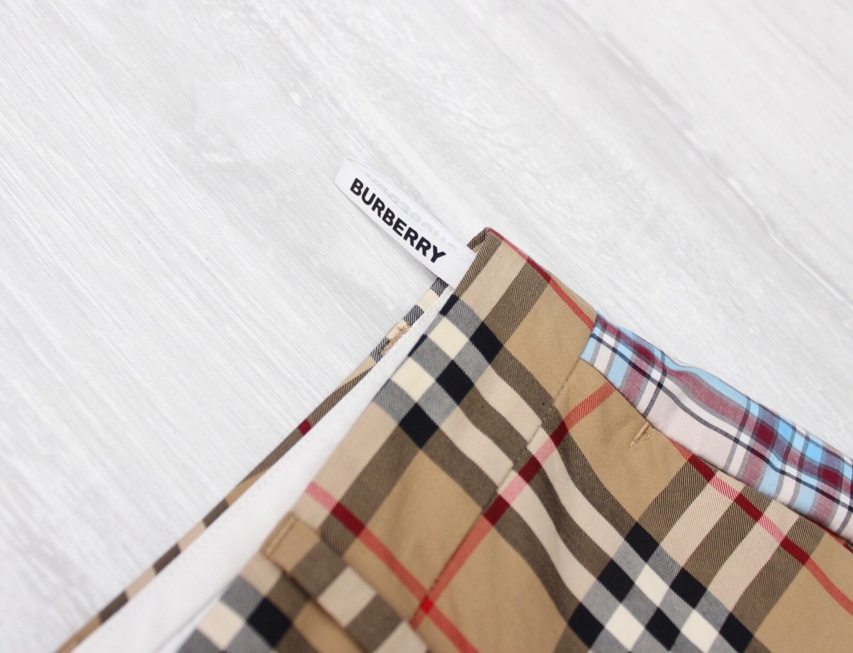 Women's BURBERRY RARE Dana Vintage Check Straight Leg Pants