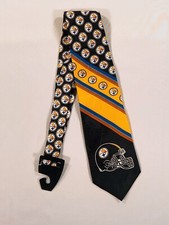 Vintage PITTSBURGH STEELERS Silk Tie - NFL Team Apparel - 4" Wide, 59" Long NWT