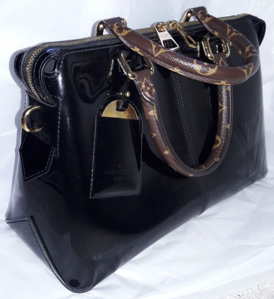Louis vuitton black patent sales leather bag