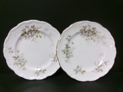 2 - ROYAL ALBERT Haworth Bone China Bread & Butter Plates - England - 6 1/2''