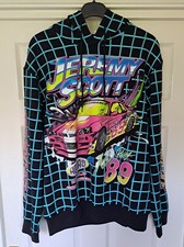 Adidas Originals Jeremy Scott Hoodie M Black Neon Grid Motorsport Car HG6511
