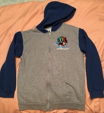 Disney Parks 2014 Collection Hoodie Jacket Grey Blue Boy's Size Large, 10-12