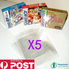 5 x Game Boy / Color / Advance Game Box Protectors | Thick Clear Display Cases