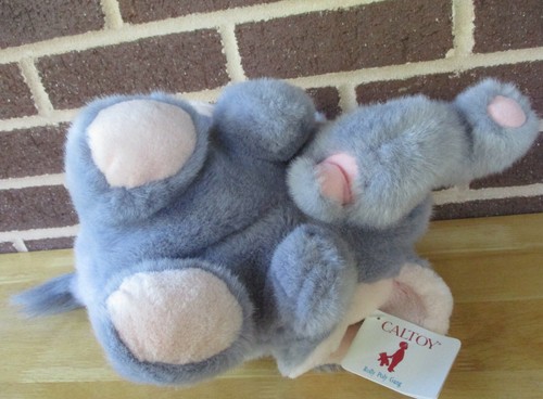 Etiqueta de peluche de colección Caltoy Roly Poly Gang elefante gris 10" sentado gordito - Imagen 4 de 5