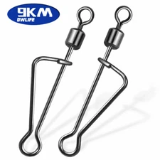 50~200Pcs Fishing Swivel Italian Snap with Rolling Swivel Fishing Lure Connector