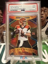 2020 Panini /75 Rookies & Stars Joe Burrow Stellar Rookies Red PSA 9
