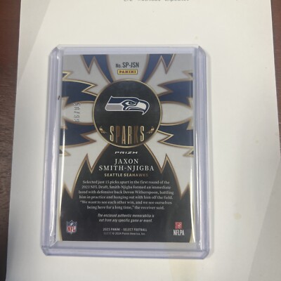 2023 Panini Select Jaxon Smith-njigba RC /99 #sp-jsn PATCH 🔥🔥 | eBay