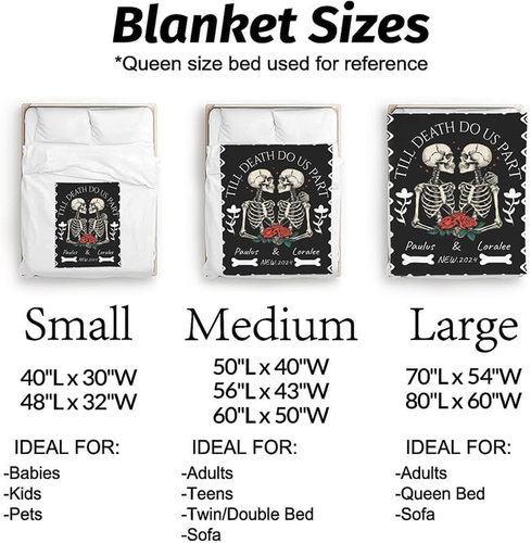 Gifts for Girlfriend Boyfriend Custom Photo Blanket for Couples Gifts, Personali - Picture 6 of 12