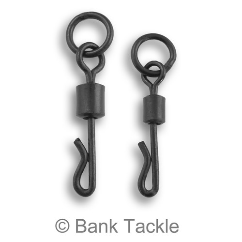 Quick Change Flexi Ring Swivels Größe 8 und 11 Karpfen Angelgerät schwarz Rig Link - Bild 1 von 10