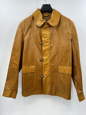 Sealup Indian yellow Waxed Weatherproof Sailing jacket Size  54 Made In italy