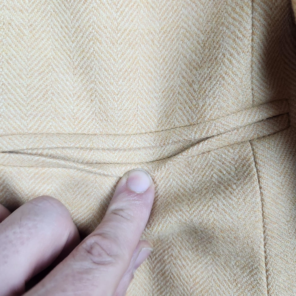 Blazer de lana para mujer Orvis chaqueta naranja cinco botones tweed abrigo talla 12 Foto 3 de 4