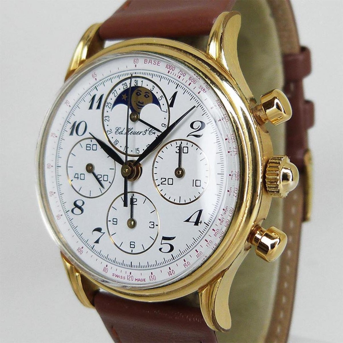 TAG HEUER Watch 188.205 Edward Heuer Lemania Chronograph 125th