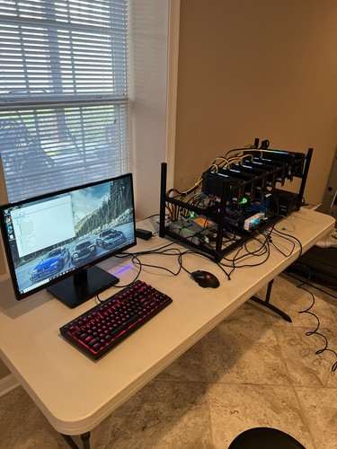 GPU Mining Rig - 500 Mh/s - 5x 3060 Ti (NON LHR) 1x 3070 (NON LHR) 1x 3090