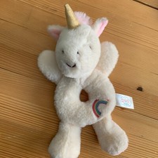 Spark Create Imagine Rainbow Unicorn Lovey Security Blanket Plush Rattle