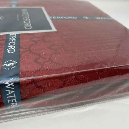 WATERFORD Red Christmas Holiday Tablecloth 70x126 Formal 10-12 People Oblong - Picture 6 of 6