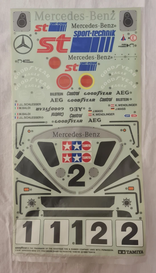 Tamiya Mercedes Benz C11 body parts set 1/10 RC car ITEM 50396 3200 - year 1990 - Immagine 3 di 4