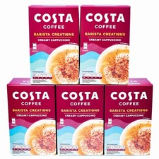 Costa Instant Coffee Sachets - 5 x Pack of 6 Creamy Cappuccino Sachets (6x17g)