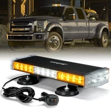 17" Xprite Amber LED Strobe Light Bar Car Truck Rooftop Flash Emergency Warning