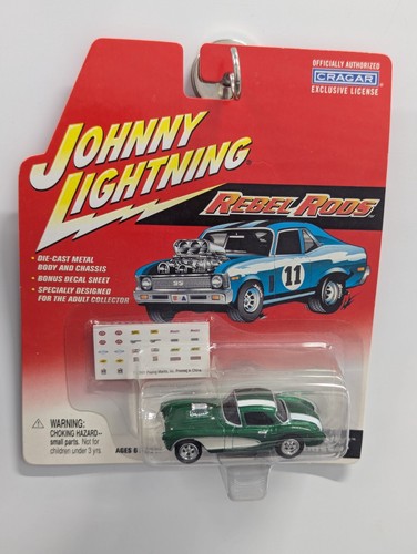 1957 Chevrolet Corvette - 2003 Johnny Lightning Rebel Rods - Green - Picture 2 of 3