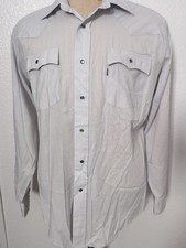 vintage 70s LEVIS Gray JACQUARD WESTERN PEARL SNAP THE COWBOYS TAILOR SHIRT XL