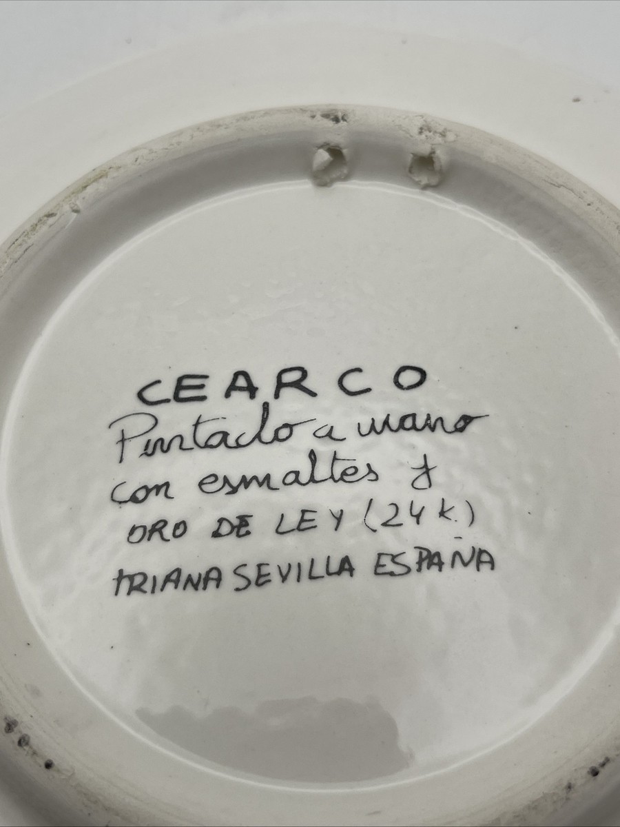 Cercolon Pintado a Mano con Esmaltes y Oro de ley (24K) Sevilla