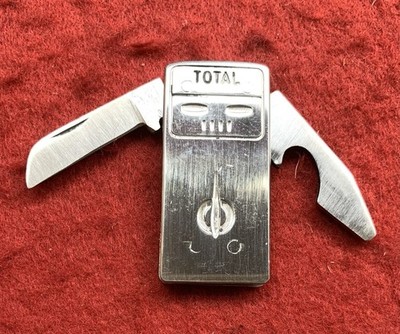 WERBETASCHENMESSER BENZINPUMPE TOTAL BESTECK THIERS SIMONET 4cm