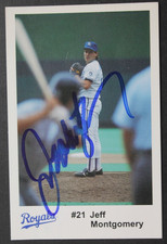Jeff Montgomery Kansas City Royals Signed Autographed 1992 Police LifeCo Card