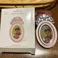 2015 Hallmark Keepsake Ornament Quinceañera Photo Holder Frame NIB