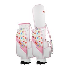 Golf Stand Bag W/ Wheels Golf Bag for Exercise Practice Father's Day Gift