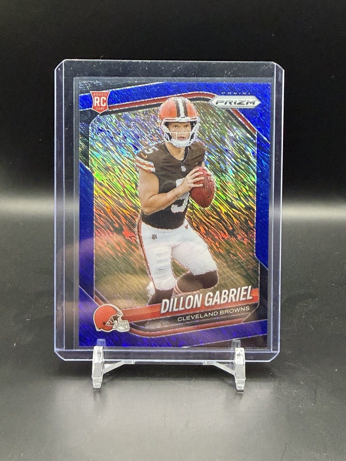 2025 Panini Blue Shimmer Prizm #372 Dillon Gabriel Browns RC Rookie /35 FOTL