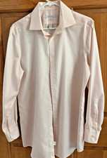 NWT Perry Ellis Portfolio Slim Fit Dress Shirt M/M 15.5 32/33 Blush Pink Cotton