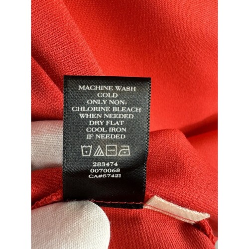 Ann Taylor Sleeveless Cowl Neck Blouse Dark Coral M professional 69-41 - Picture 3 of 12