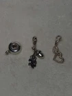 *3 VINTAGE* Sterling Silver THOMAS SABO Charm Pendants Acorn/💕/Doughnut SIGNED