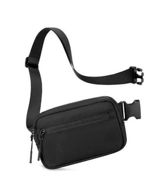Small Sling Bag for Women and Men, Crossbody Bags Trendy Fanny Packs B01 Black