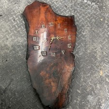 VTG Live Edge Wood Slab Clock