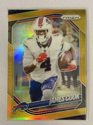 2025 Panini Prizm - James Cook #27 Gold Prizm /10 4/10 Jersey Match