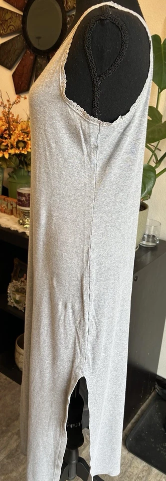 Camisón Victoria’s Secret Gris Algodón Encaje Sin Mangas De Colección Y2K (2002) Talla M Foto 4 de 4