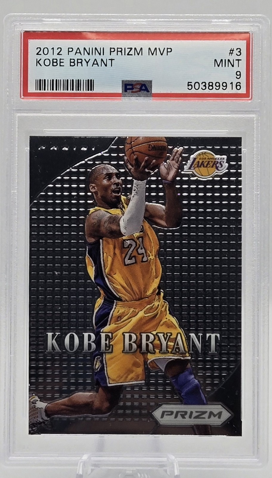 2012 Prizm MVP #3 Kobe Bryant PSA 9 Lakers Low Pop Rare