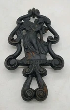 Vintage Trivet Black Cast Iron Jenny Lind Swedish Opera Singer Unmarked **READ**