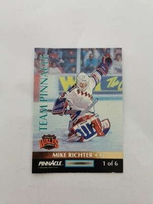 Pinnacle Mike Richter / Ed Belfour Team Pinnacle 1 - 6 Rangers / Blackhawks NHL