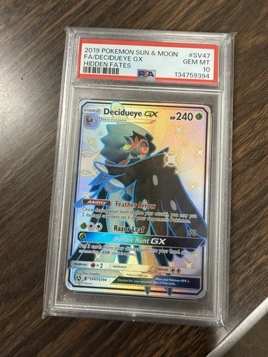 Decidueye GX SV47/SV94 Hidden Fates: Shiny Vault Holo PSA 10