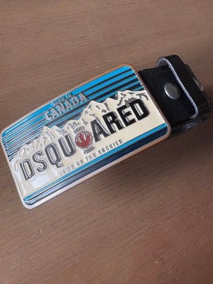 Dsquared2 Mountain Design Belt Big Buckle Limited Edition Rare