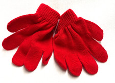 Pair of Kids Red Gloves