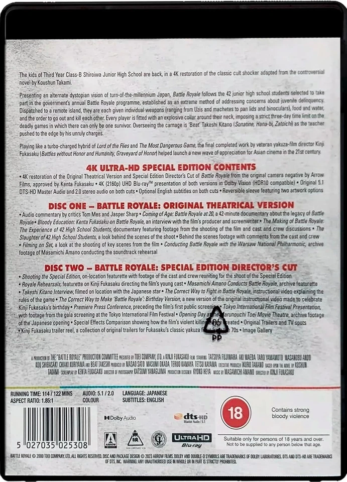 Battle Royale 4K Ultra HD Blu-ray [Region Free] — 第 4/4 张图片