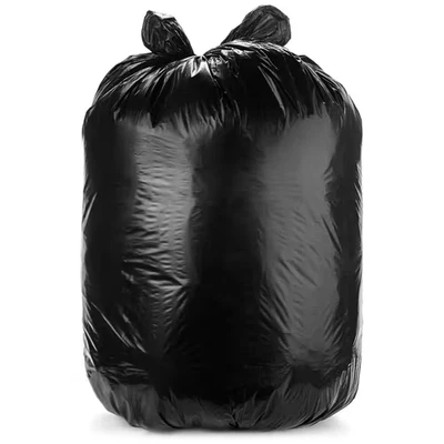 ALUF PLASTICS 12-16 Gal. 1.25 Mil (Eq) Black Trash Can Liners 24 In. X 33 In. Pack of 250 for