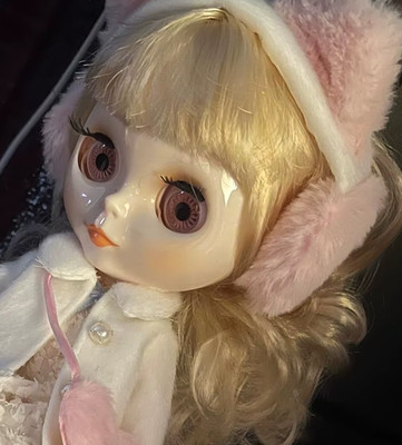 Neo Blythe Doll Shiny Face Nude Blonde Hair Wig Eyes Color Collectible Toys Gift