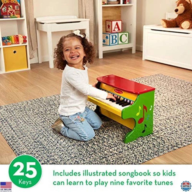 Melissa & Doug 25 teclas aprender a tocar piano con cancionero codificado por colores para niños 3+ Foto 2 de 4